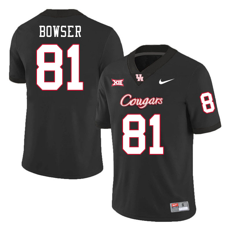 Tyus Bowser Houston Jersey,Houston Cougars #81 Tyus Bowser Jersey Youth College Uniforms-Black